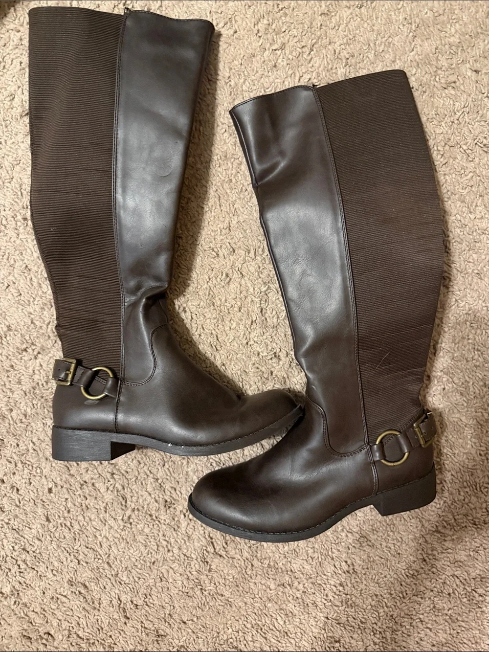 MIA Over-the-Knee Riding Boots in Dark Brown